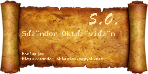 Sándor Oktávián névjegykártya